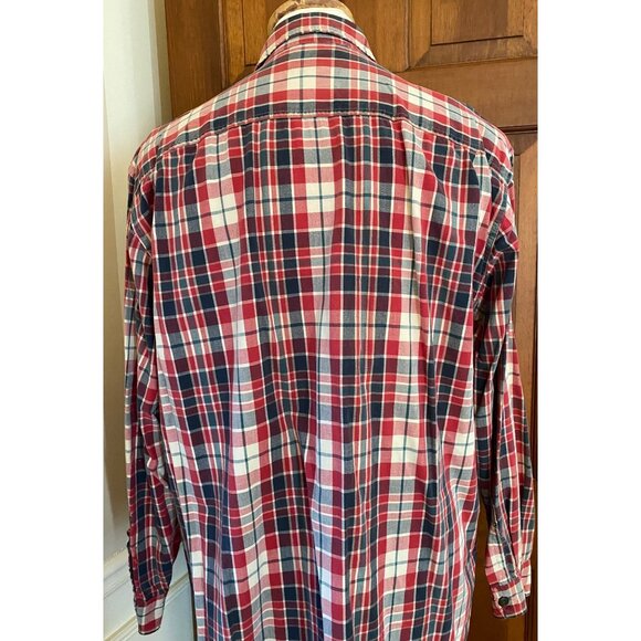 VTG Abercrombie & Fitch "The Big Shirt" 90s Plaid Flannel Mens M Preppy Grunge - Picture 7 of 16